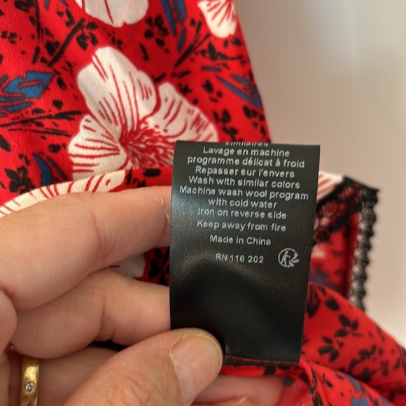 Zadig & Voltaire Christy Pensee Silk Floral Lace Trim Camisole - Picture 5 of 10